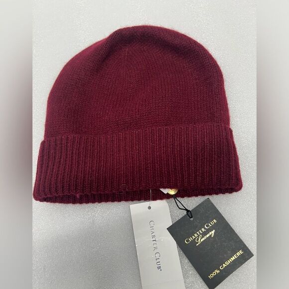 Cashmere charter club women’s beanie hat - Picture 2 of 3